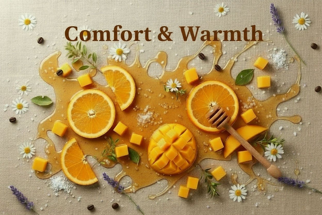 Comfort & Warmth natural sugar and salt scrubs by Wild Soul