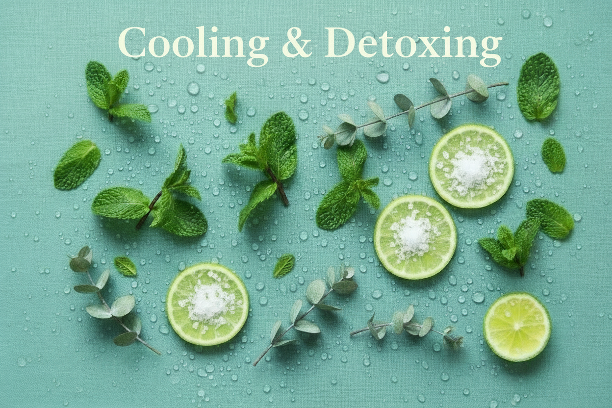 Cooling & Detoxing natural body scrub collection by Wild Soul