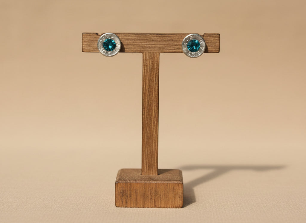 Bullet Slice Earrings – Throat Chakra | Truth · Expression · Communication