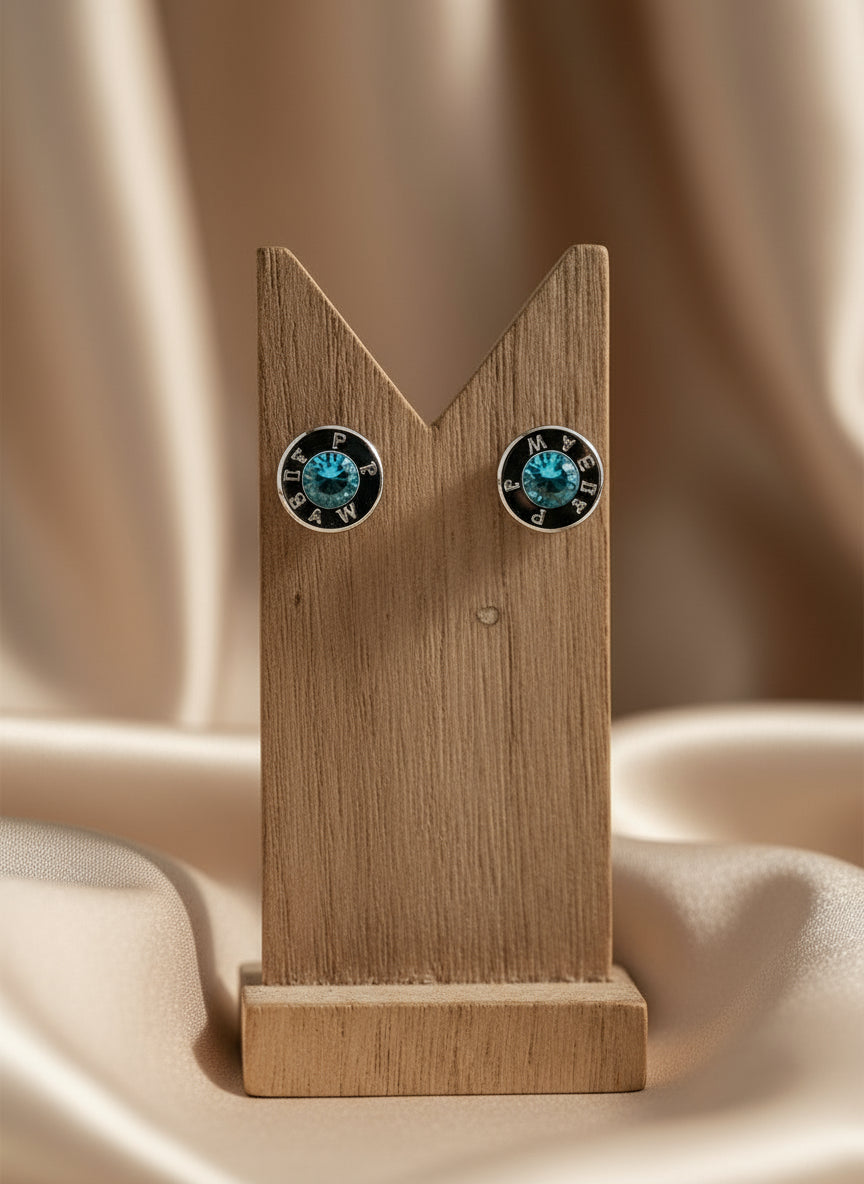 Bullet Slice Earrings – Throat Chakra | Truth · Expression · Communication