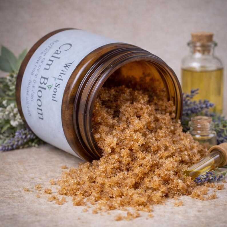 Calm Bloom | Natural Australian Sensitive Sugar Body Scrub