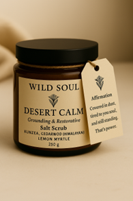 Handmade Australian salt body scrub with natural botanicals