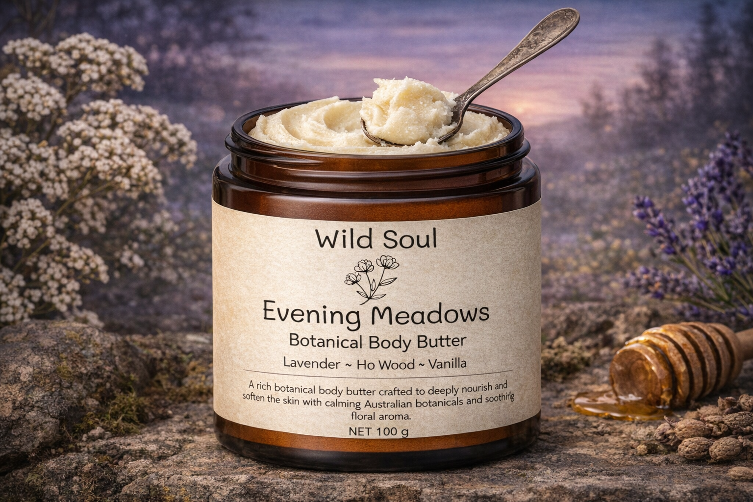 Evening Meadows ~ Natural Handmade Whipped Body Butter