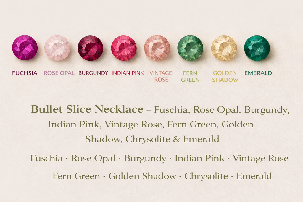 Bullet Slice Necklaces – Pinks & Greens