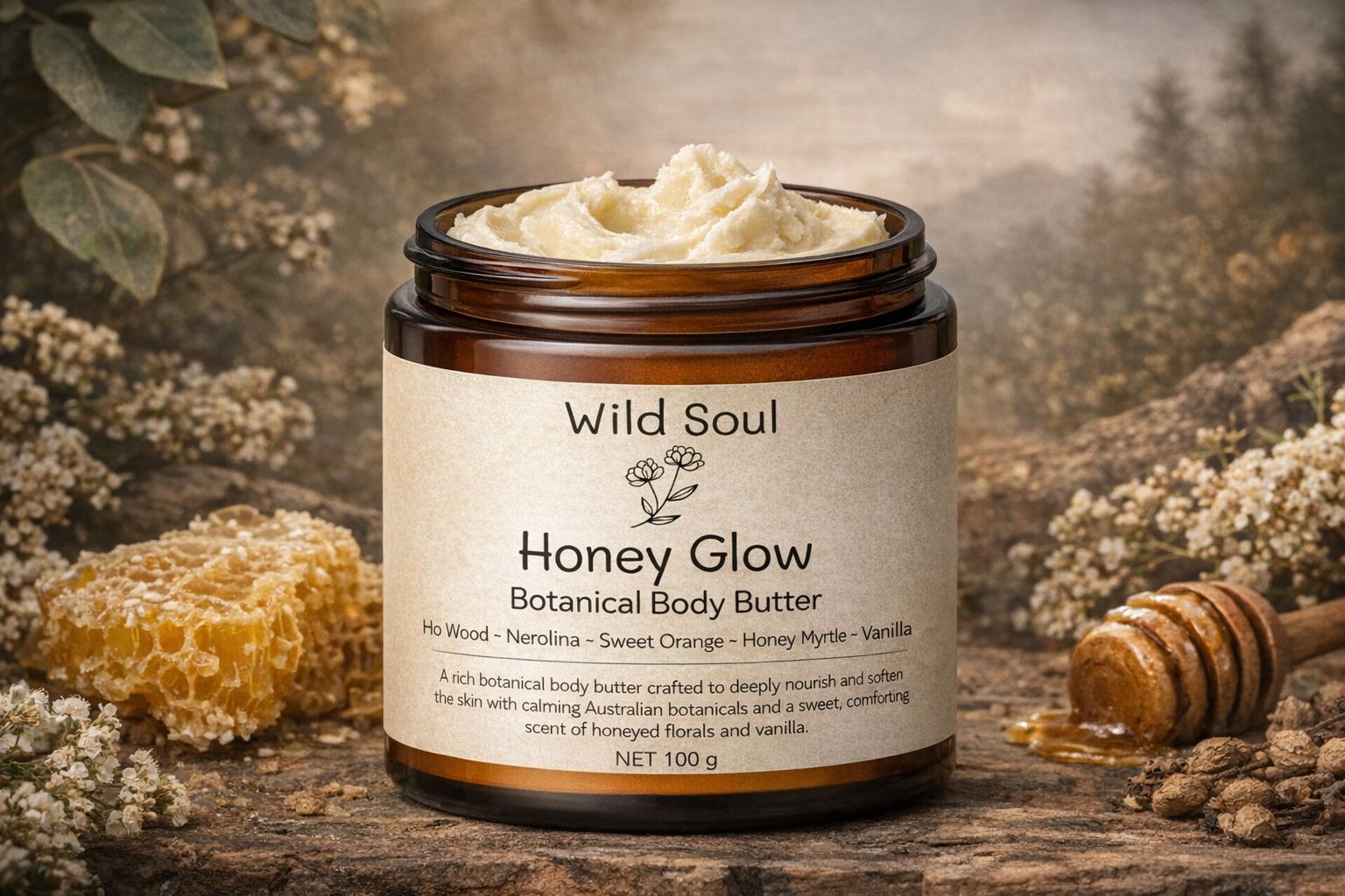 Honey Glow ~ Natural Handmade Whipped Body Butter