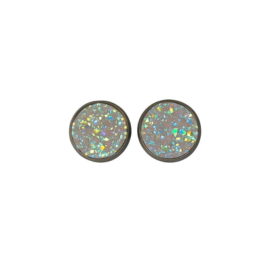 Earth Glow Druzy Stud Earrings | Handmade Australian Jewellery by Wild Soul