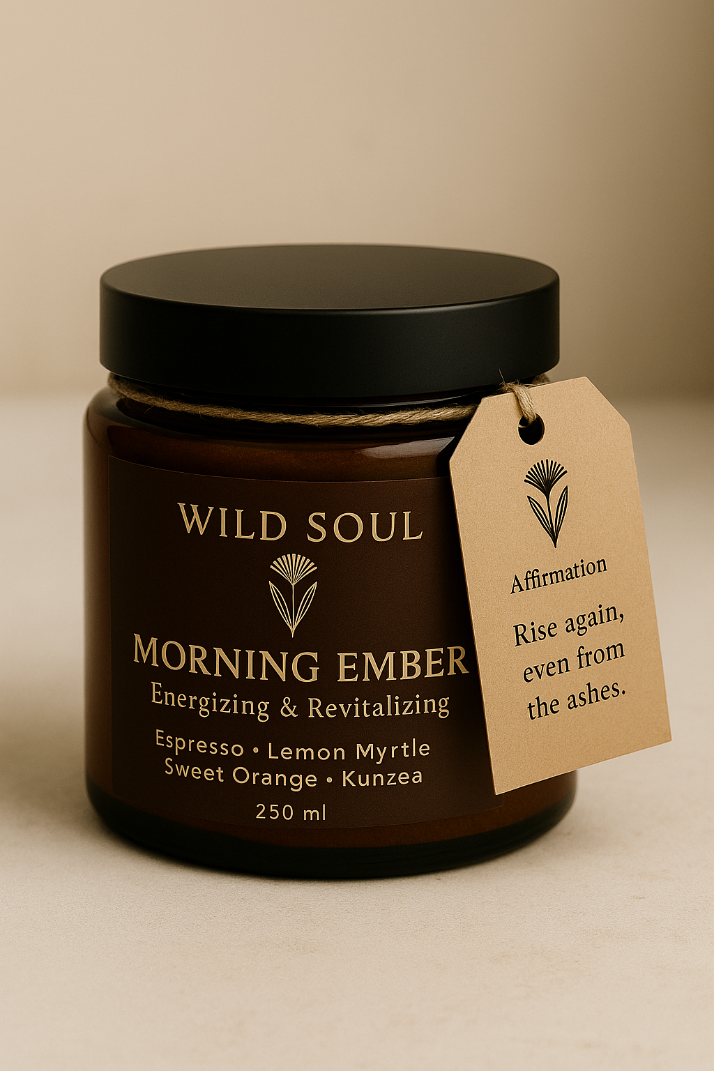 Handmade Morning Ember exfoliating coffee salt body scrub by Wild Soul
