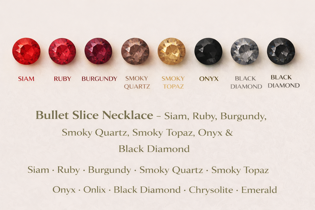 Bullet Slice Necklace – Reds, Smokys & Blacks