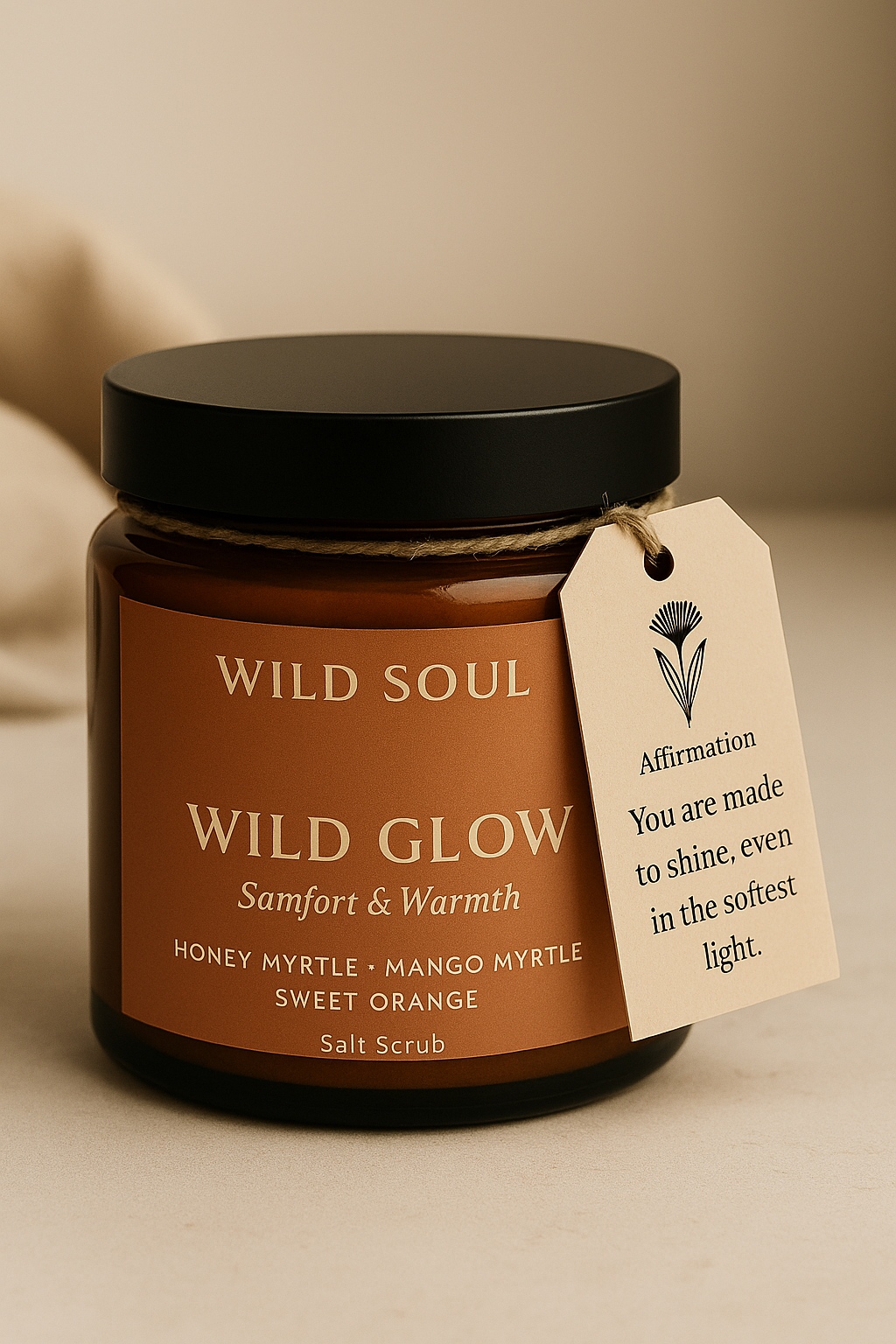 Handmade Wild Glow Himalayan salt body scrub by Wild Soul
