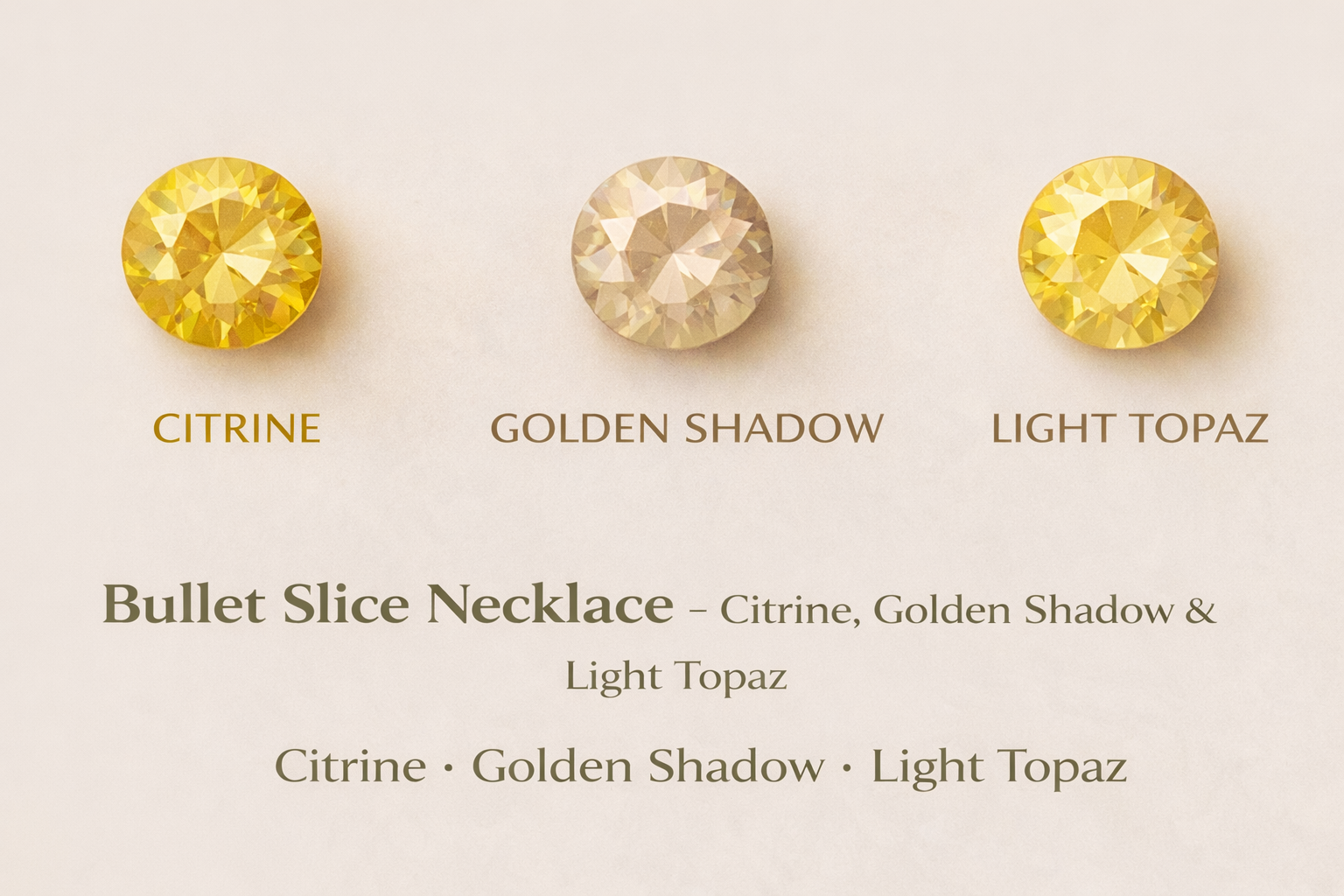 Bullet Slice Necklaces – Yellows & Golds